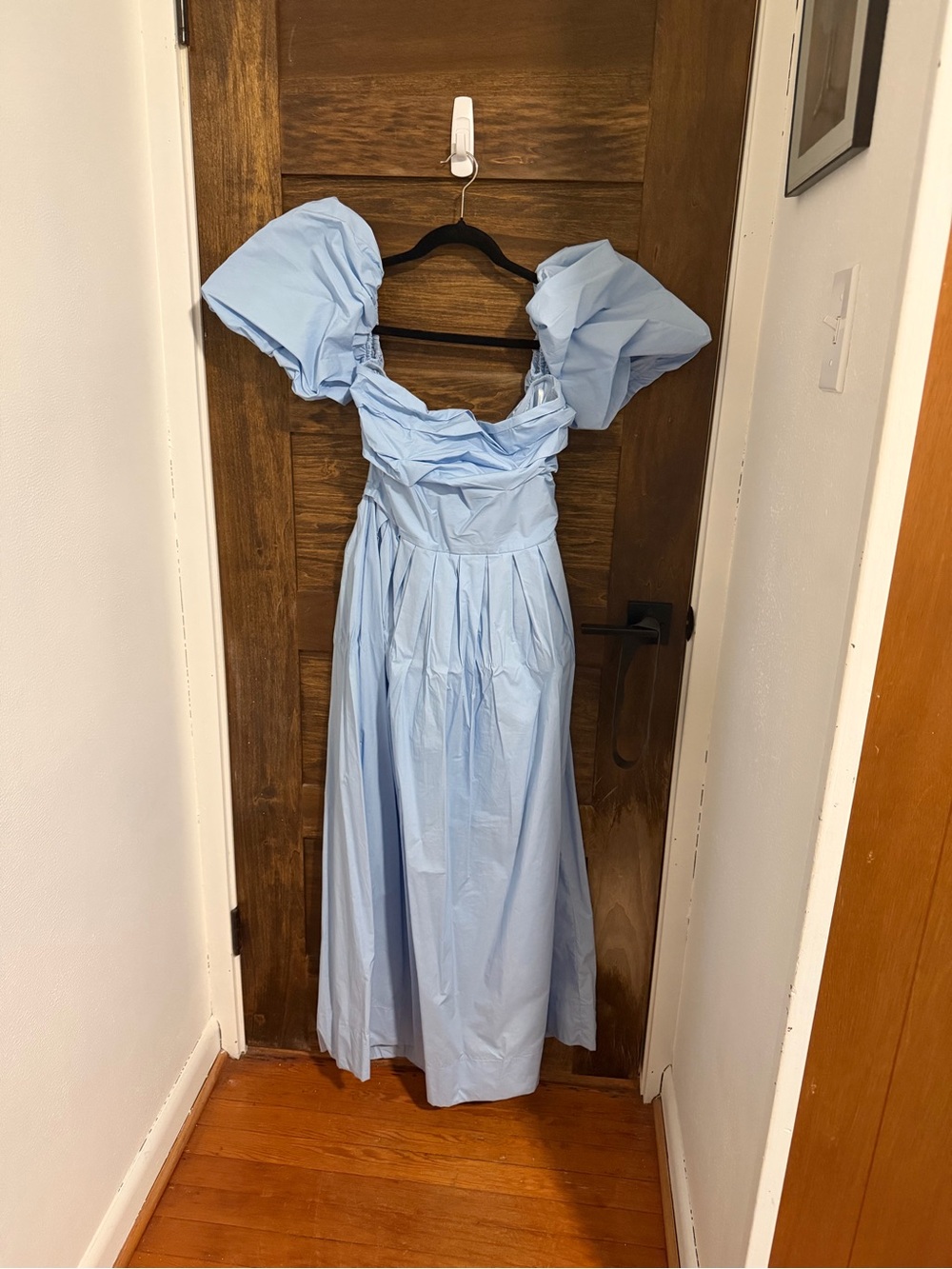 Petal & Pup solana Powder Blue Puff Sleeve Maxi Dress